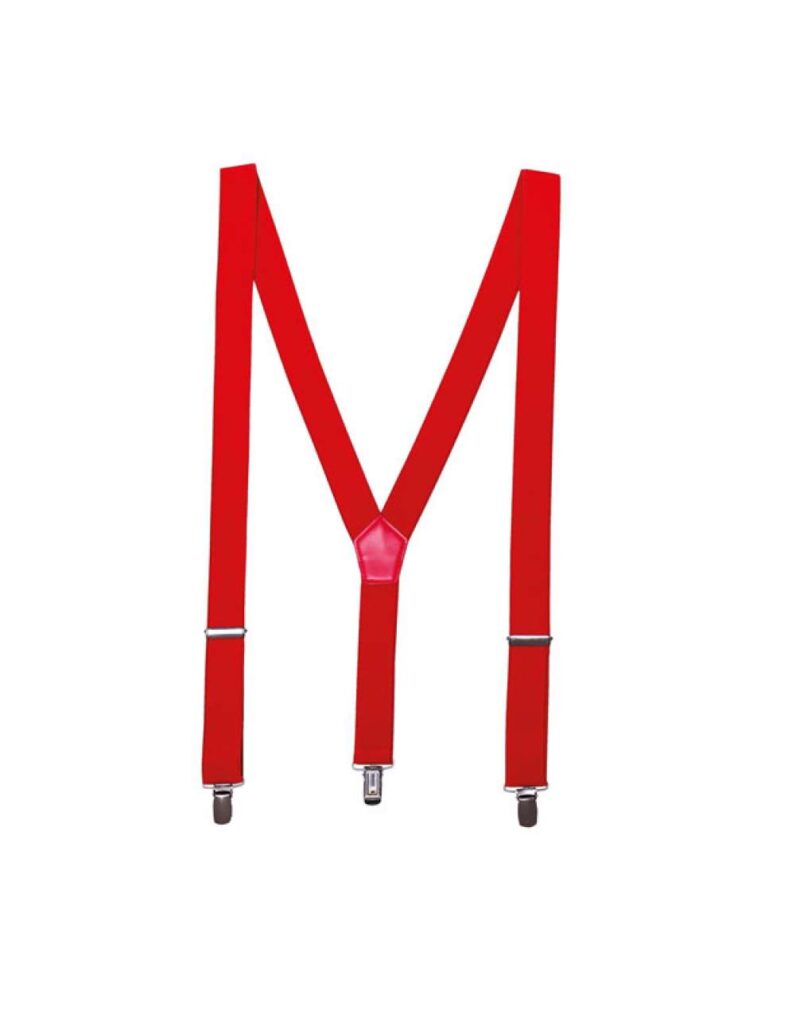 pr701-red-a1 Premier CLIP-ON TROUSER SUSPENDERS/BRACES SUSPENDERS - Κόκκινο