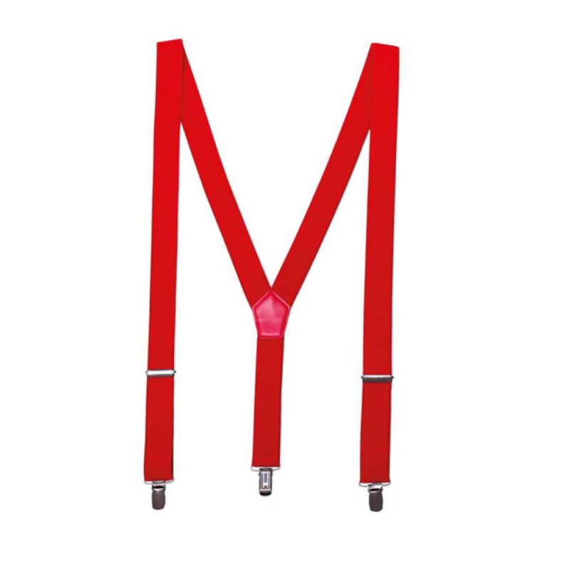 pr701-red-a1 Premier CLIP-ON TROUSER SUSPENDERS/BRACES SUSPENDERS - Κόκκινο