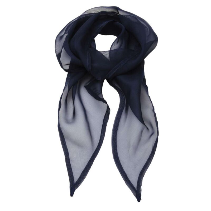 pr740-navy-a1 Premier 'COLOURS COLLECTION' PLAIN CHIFFON SCARF - Μπλε μαρίν