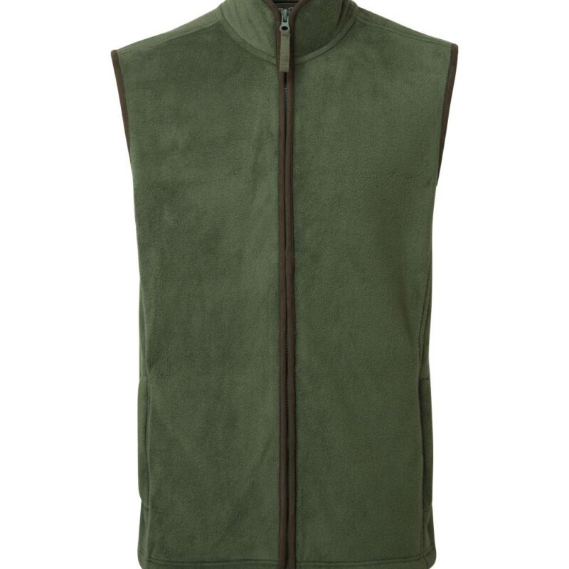 pr803-moss_greenbrown-a1 Premier MEN 'ARTISAN' FLEECE GILET - Moss Green/Brown