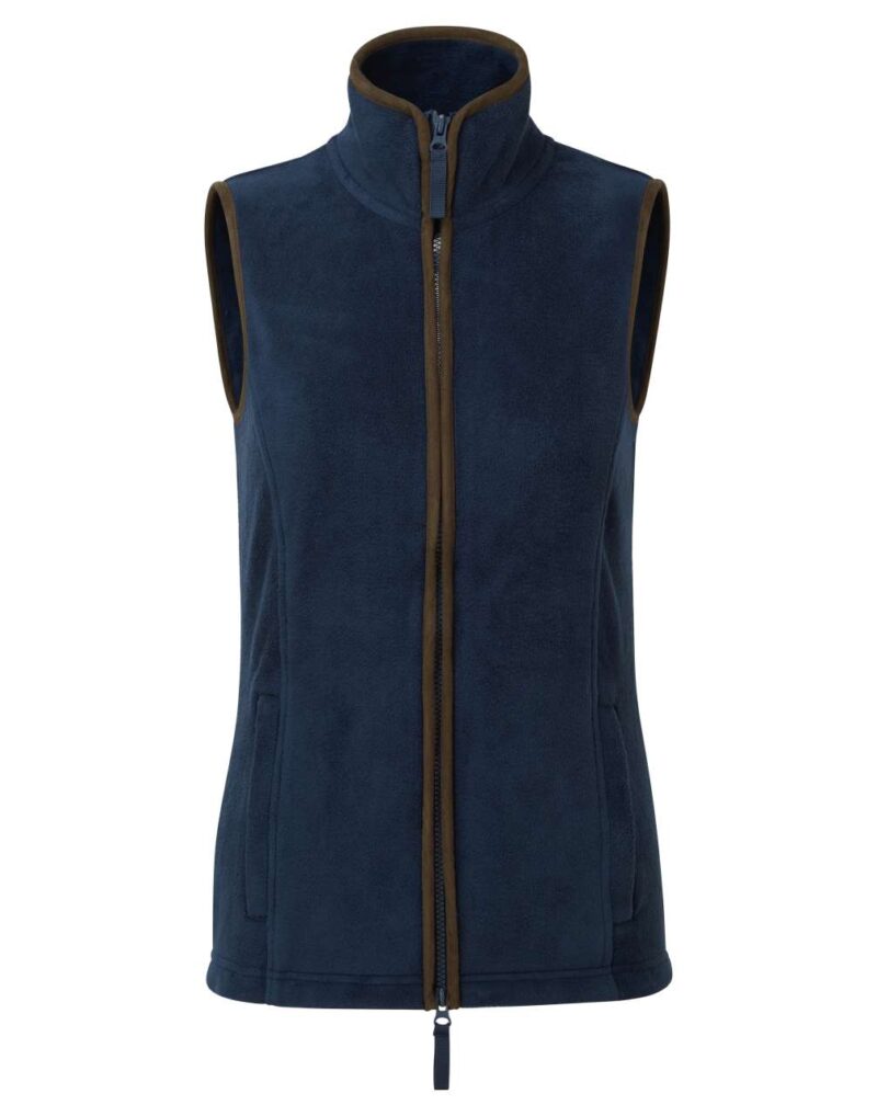 pr804-navybrown-a1 Premier SOL'S ARTISAN FLEECE WOMEN GILET - Navy/Brown