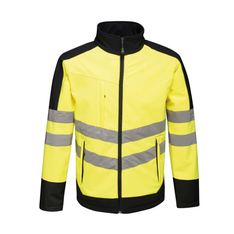 Regatta HI-VIS PRO 3 LAYER SOFTSHELL - Yellow/Navy