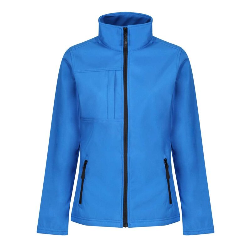 retra689-oxford_blueblack-a3 Regatta WOMEN'S OCTAGON II PRINTABLE 3 LAYER MEMBRANE SOFTSHELL - Oxford Blue/Black