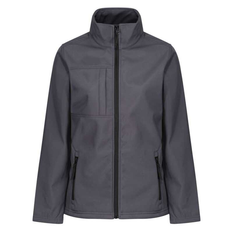 retra689-seal_grey_black-a3 Regatta WOMEN'S OCTAGON II PRINTABLE 3 LAYER MEMBRANE SOFTSHELL - Γκρι φώκιας/Μαύρο