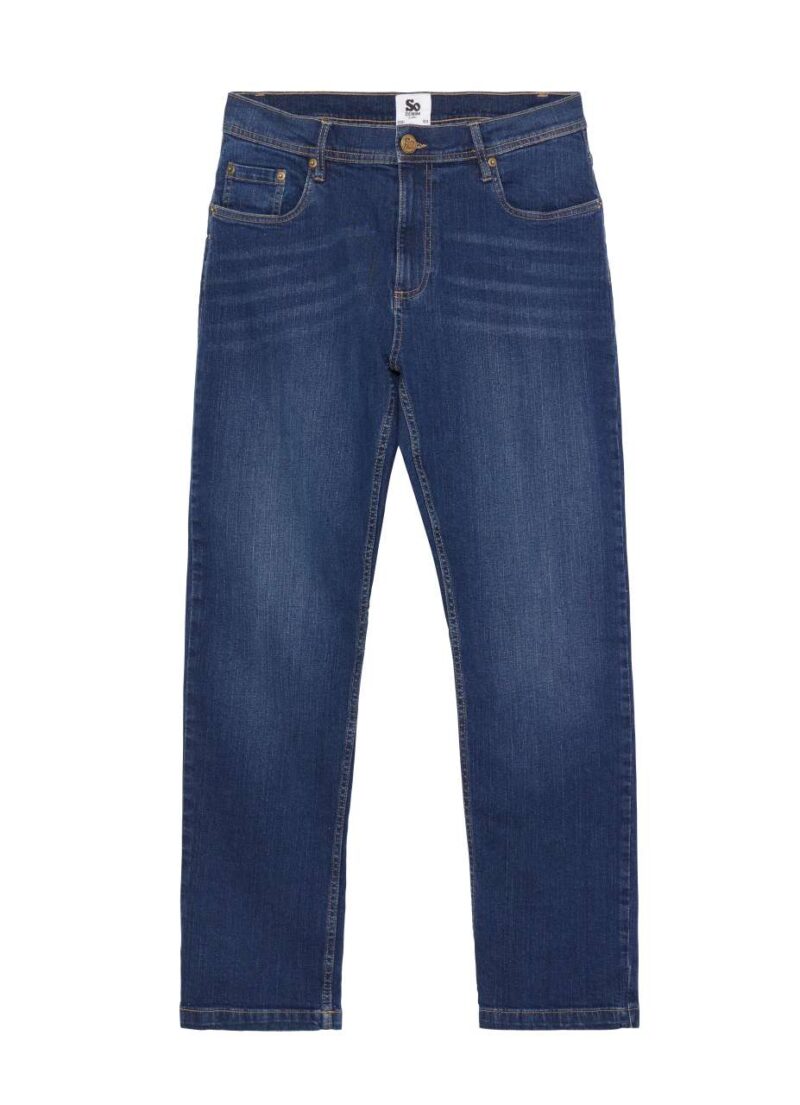 sd001-dark_blue_wash-a2 So Denim SOL'S LEO STRAIGHT JEANS - Dark Blue Wash