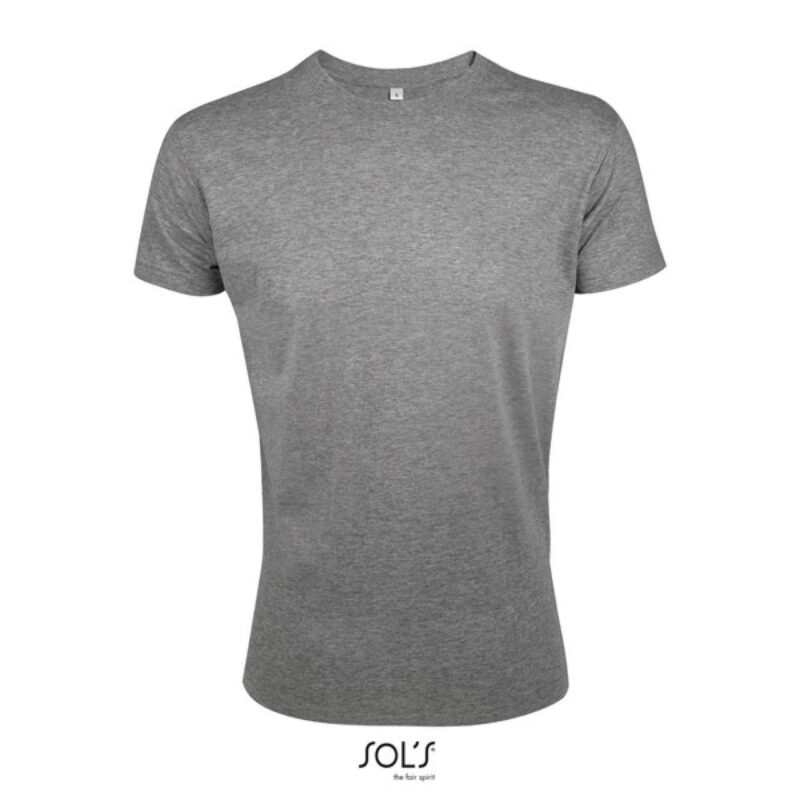 so00553-grey_melange-a1 SOL'S MEN REGENT - SOL'S T-SHIRT ROUND CLOSE NECK FIT - 85% Βαμβάκι/15% Βισκόζη