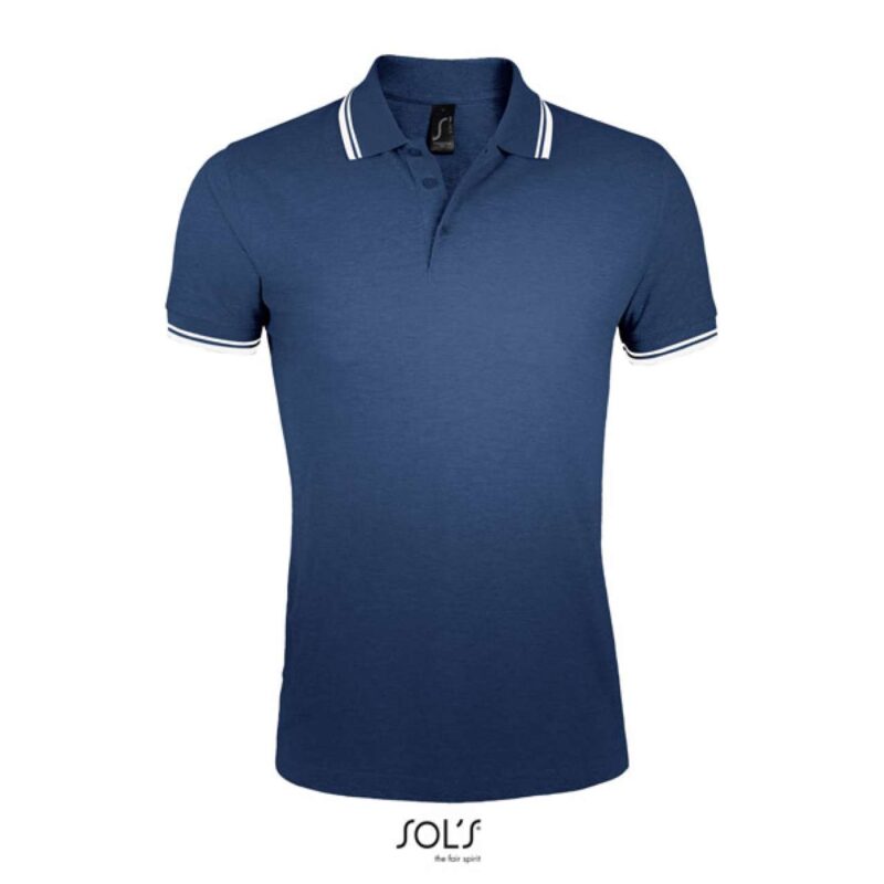 so00577-french_navy_white-a1 SOL'S PASADENA SHIRT - POLO MEN - Γαλλικό Ναυτικό Μπλε / Νέον Πορτοκαλί