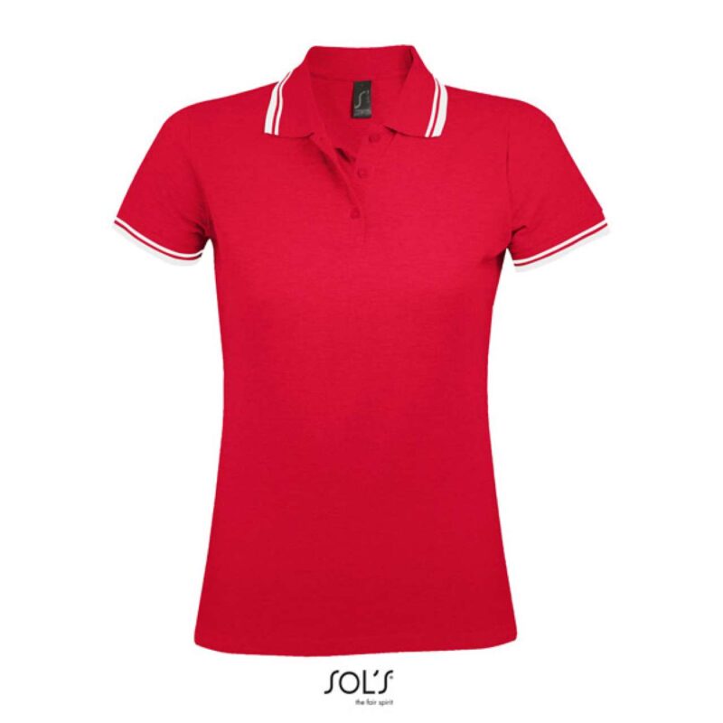 so00578-red_white-a1 SOL'S Γυναικείο Πόλο - PASADENA SHIRT - Κόκκινο/Λευκό