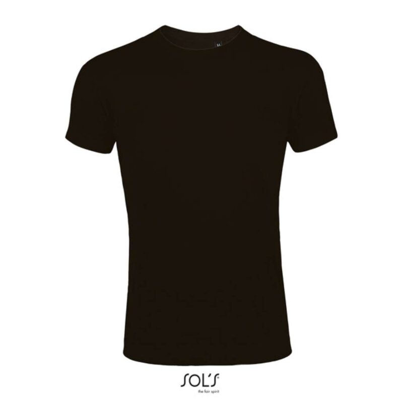 SOL'S IMPERIAL T-SHIRT - SOL'S ROUND CLOSE NECK FIT MEN - Βαθύ Μαύρο