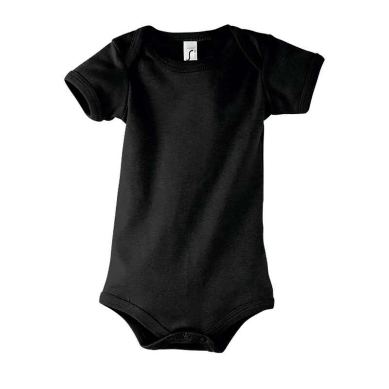 so00583-black-a2 SOL'S BAMBINO - BABY BODYSUIT - Μαύρο