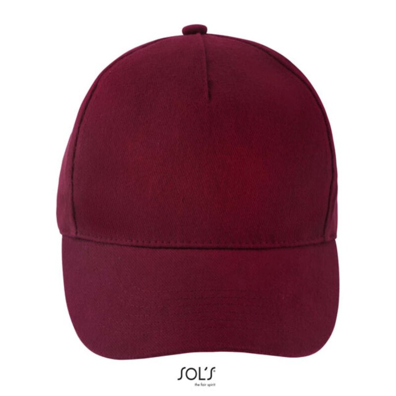 SOL'S BEACH 5 PANEL LONG CAP - μπορντό