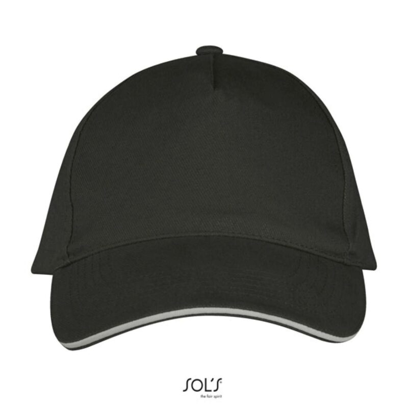 SOL'S BEACH 5 PANEL LONG CAP - Σκούρο Γκρι/Ανοιχτό Γκρι
