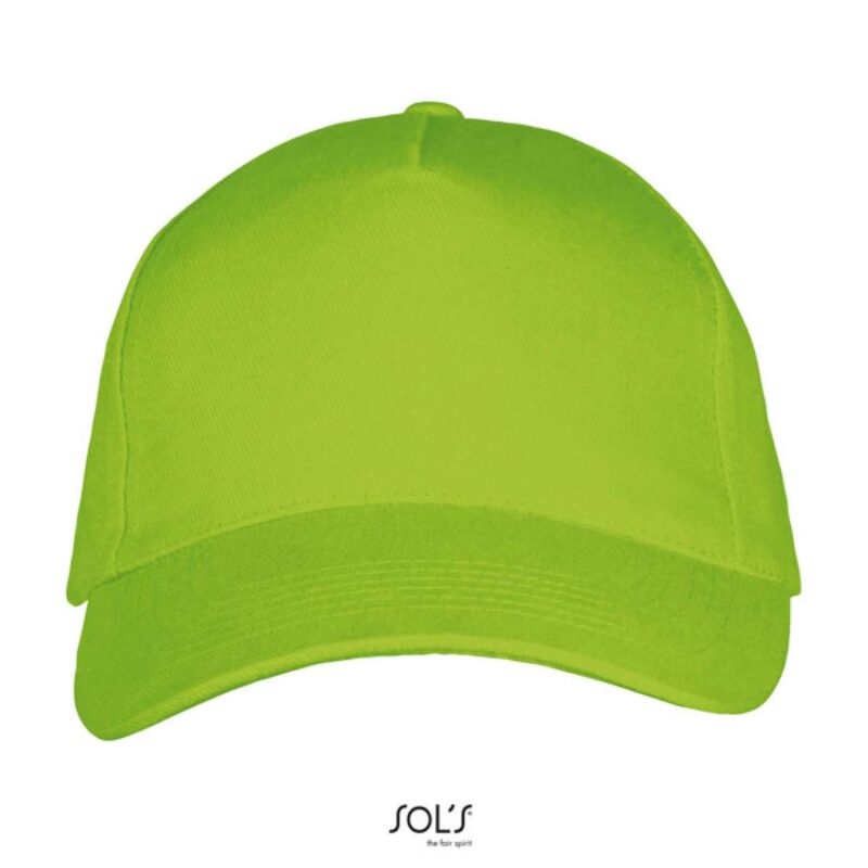 so00594-lime-a1 SOL'S BEACH 5 PANEL LONG CAP - Λαχανί