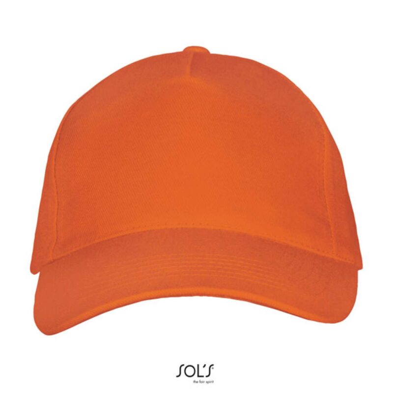 SOL'S BEACH 5 PANEL LONG CAP - πορτοκαλί