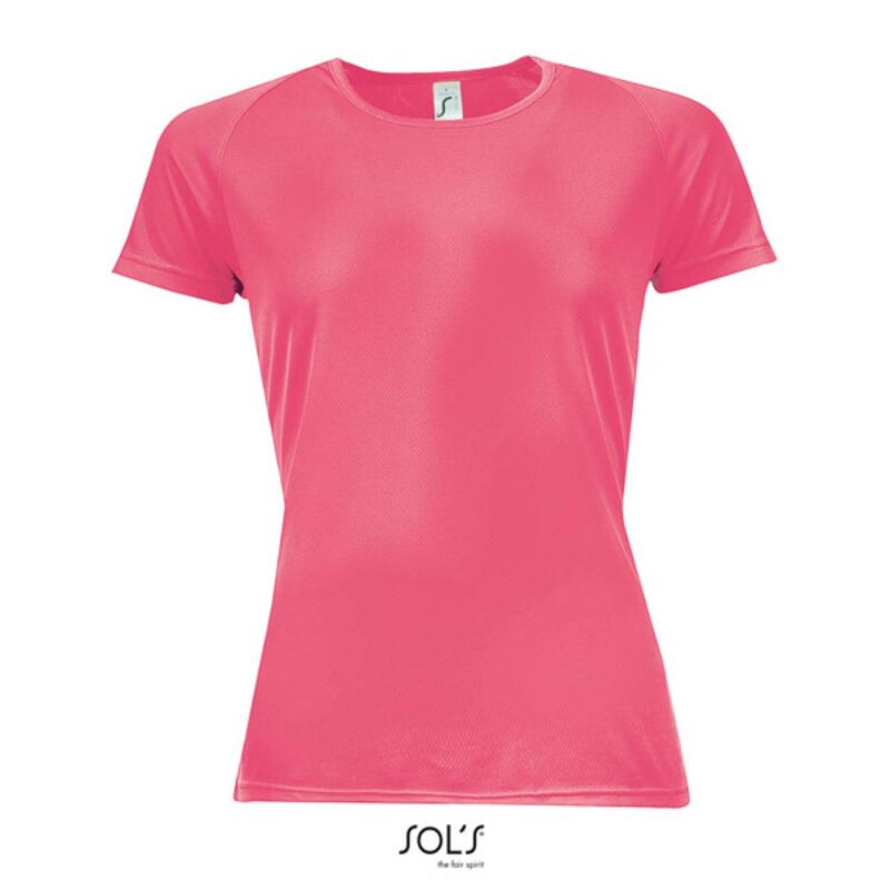 so01159-neon_coral-a1 SOL'S SPORTY WOMEN - RAGLAN SLEEVED T-SHIRT - Νέον Κοραλλί