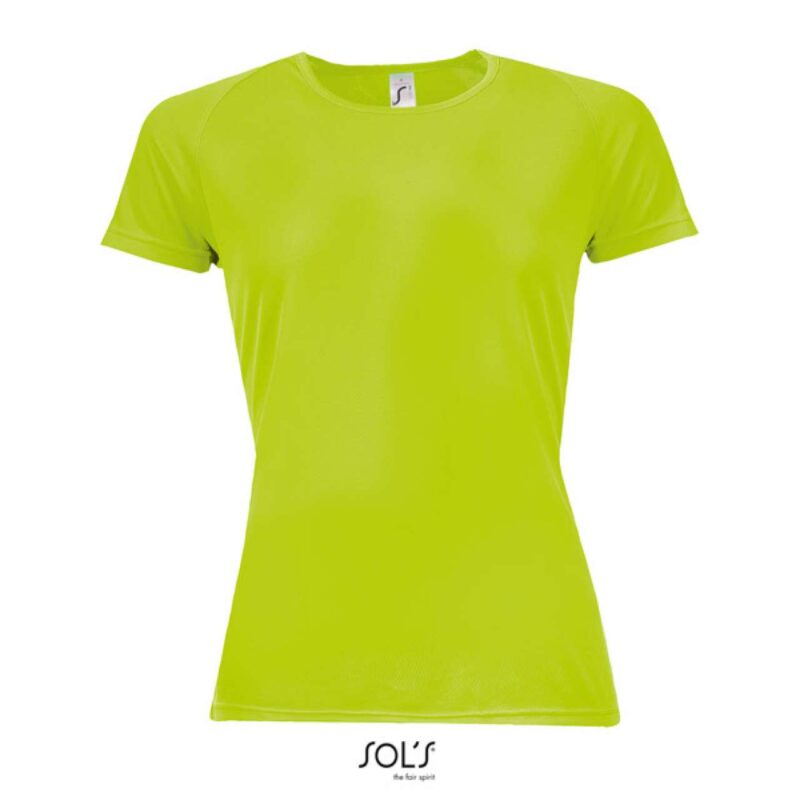 so01159-neon_green-a1 SOL'S SPORTY WOMEN - RAGLAN SLEEVED T-SHIRT - Νέον Πράσινο