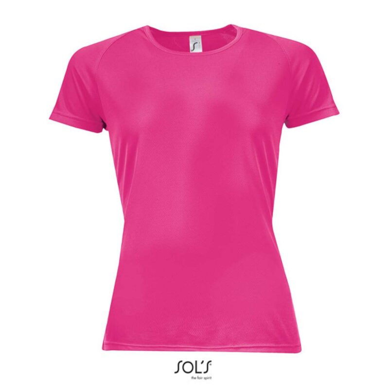 so01159-neon_pink_2-a1 SOL'S SPORTY WOMEN - RAGLAN SLEEVED T-SHIRT - Neon Pink 2