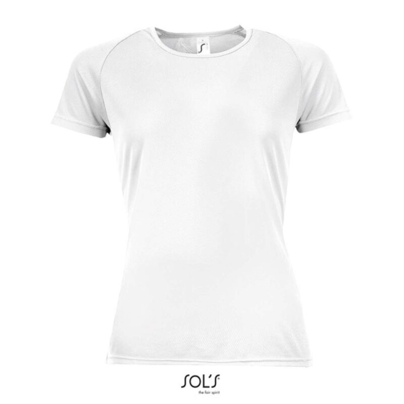 so01159-white-a1 SOL'S SPORTY WOMEN - RAGLAN SLEEVED T-SHIRT - Λευκό