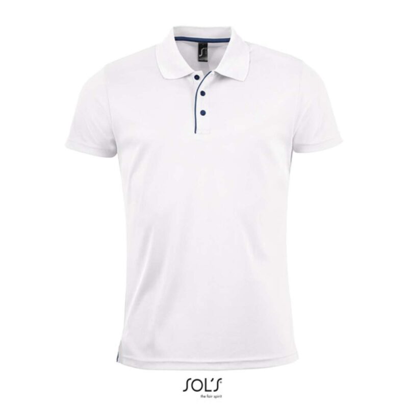 so01180-white-a2 SOL'S PERFORMER SHIRT - SPORTS POLO MEN - Λευκό