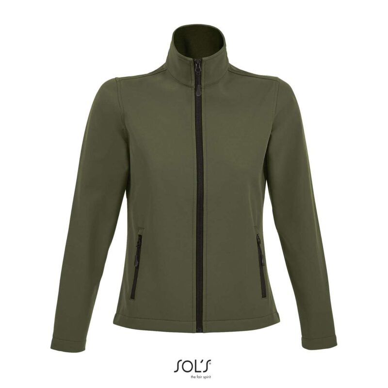 so01194-army-a1 SOL'S RACE WOMEN - SOFTSHELL ZIP JACKET - χακί