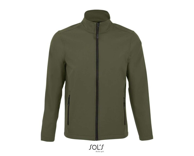 SOL'S RACE MEN - SOFTSHELL ZIP JACKET - χακί