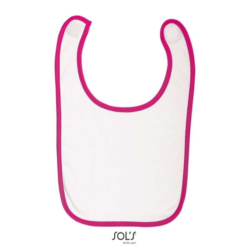 SOL'S BABIB - BABY BIB - White/Melange Grey