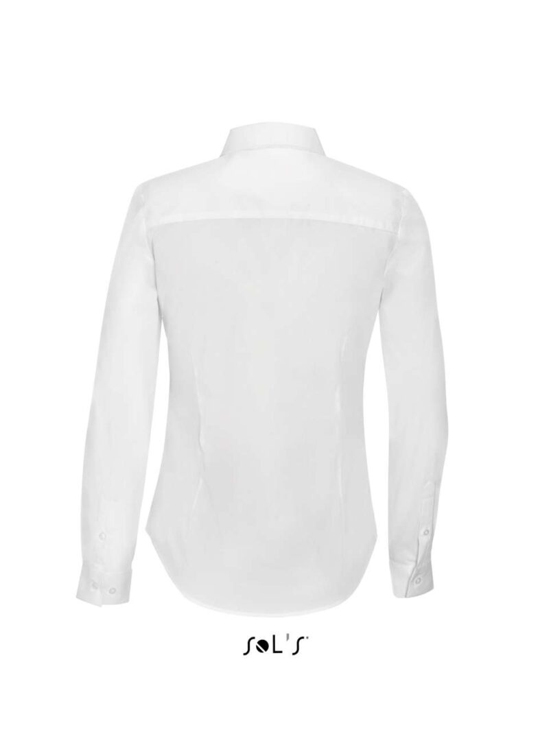 so01427-white-a2 SOL'S BLAKE WOMEN - LONG SLEEVE STRETCH SHIRT - Λευκό