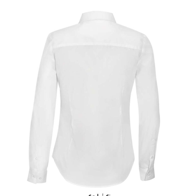 so01427-white-a2 SOL'S BLAKE WOMEN - LONG SLEEVE STRETCH SHIRT - Λευκό