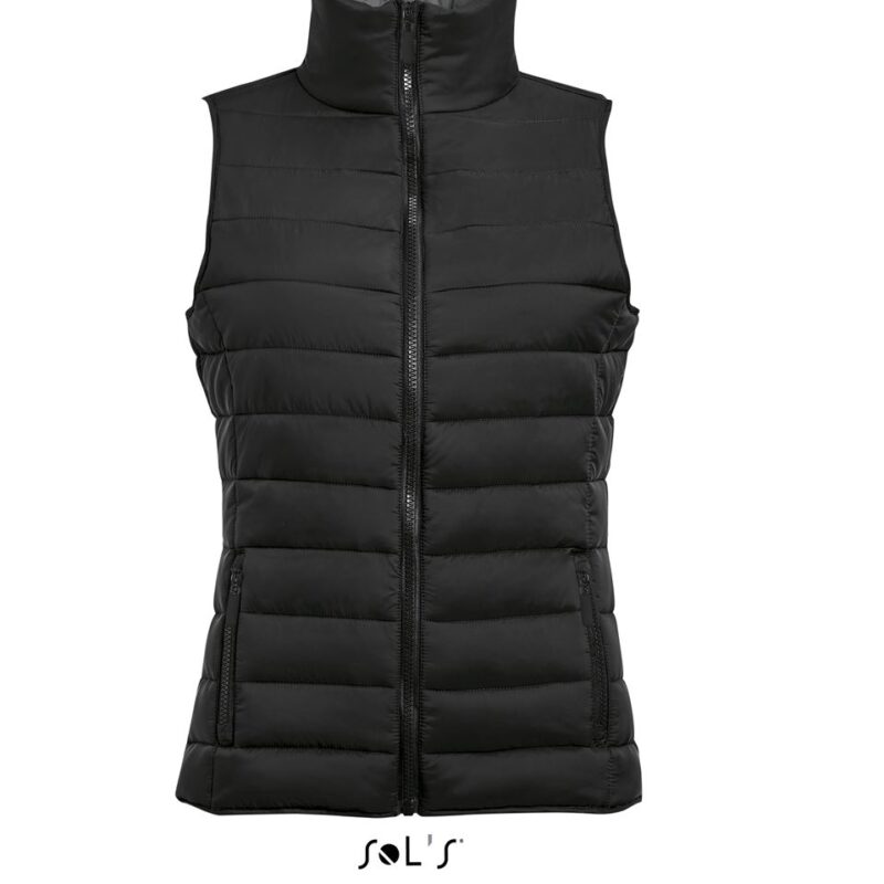 so01437-black-a SOL'S WAVE WOMEN - LIGHTWEIGHT BODYWARMER - Μαύρο