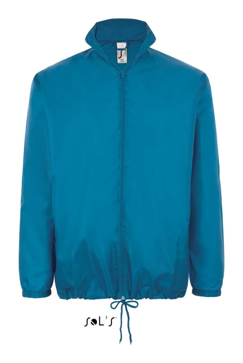 so01618-aqua-a1 SOL'S SHIFT - UNISEX WATER REPELLENT WINDBREAKER - Θαλασσί