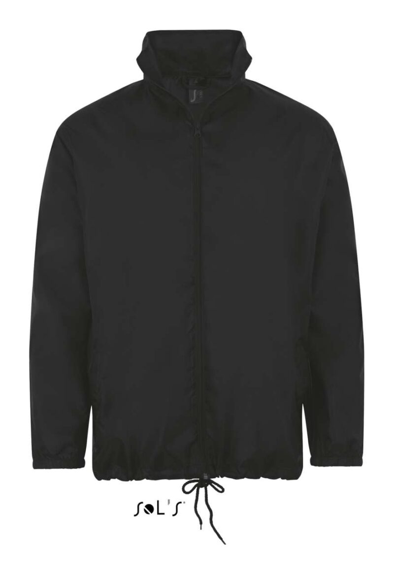 so01618-black-a1 SOL'S SHIFT - UNISEX WATER REPELLENT WINDBREAKER - Μαύρο