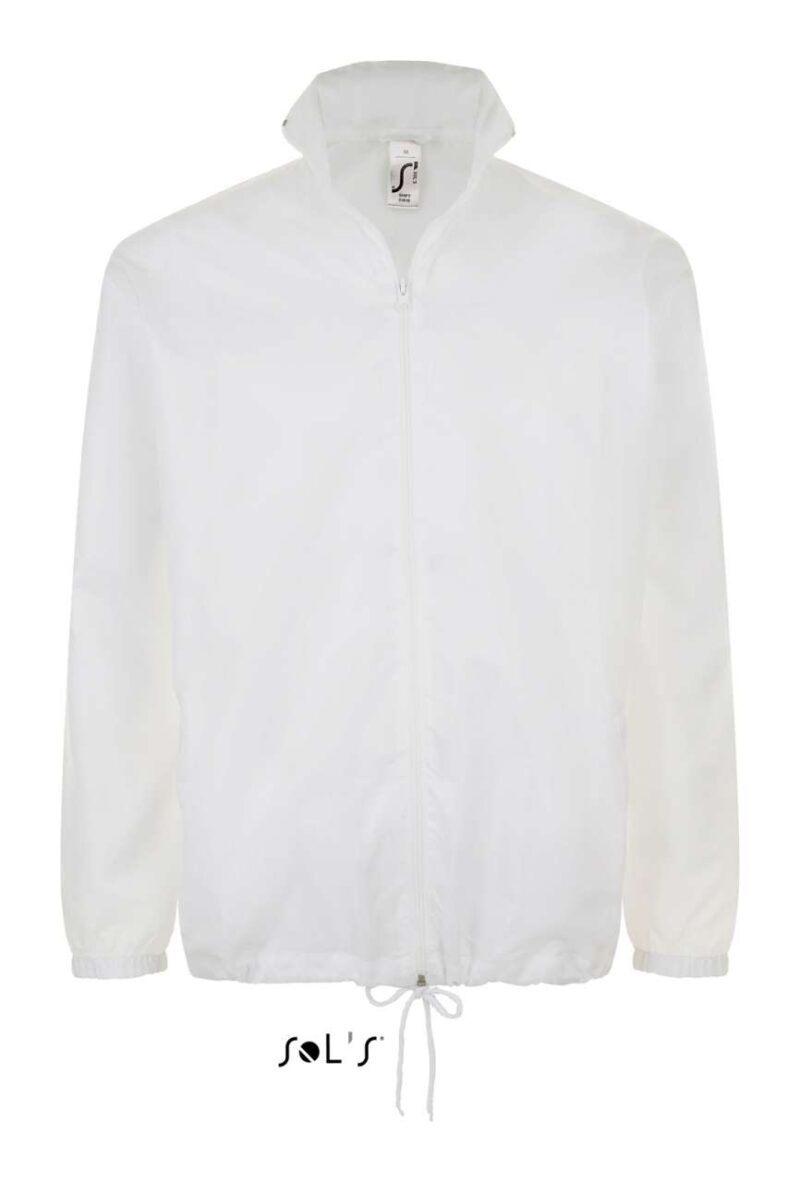so01618-white-a1 SOL'S SHIFT - UNISEX WATER REPELLENT WINDBREAKER - Λευκό