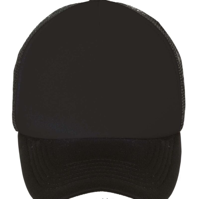 SOL'S BUBBLE - FIVE PANEL MESH CAP - Μαύρο