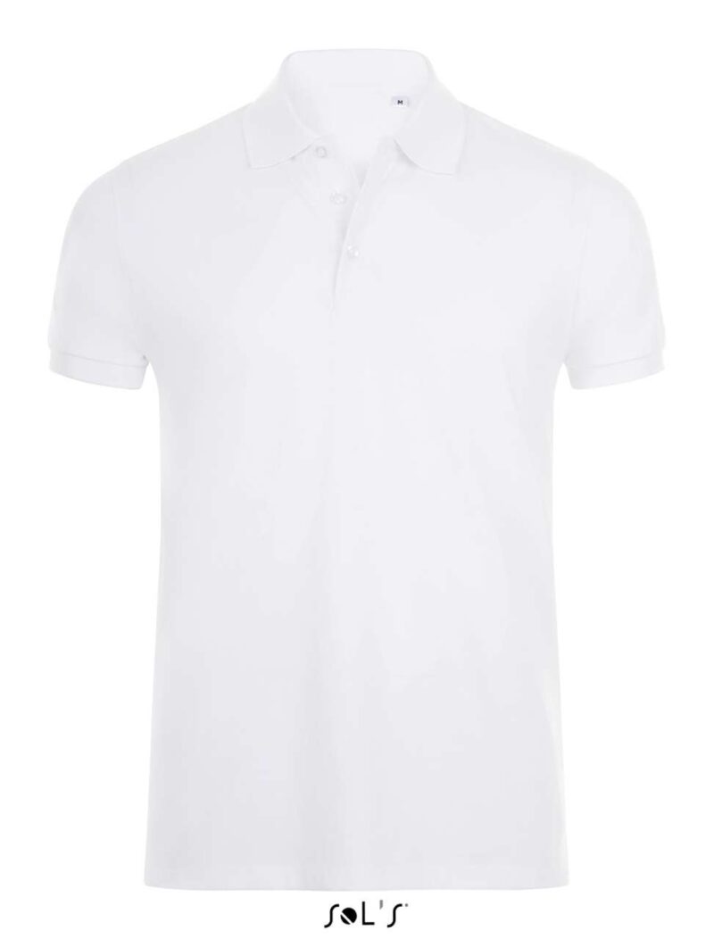 so01708-white-a1 SOL'S PHOENIX MEN - COTTON-ELASTANE POLO SHIRT - Λευκό