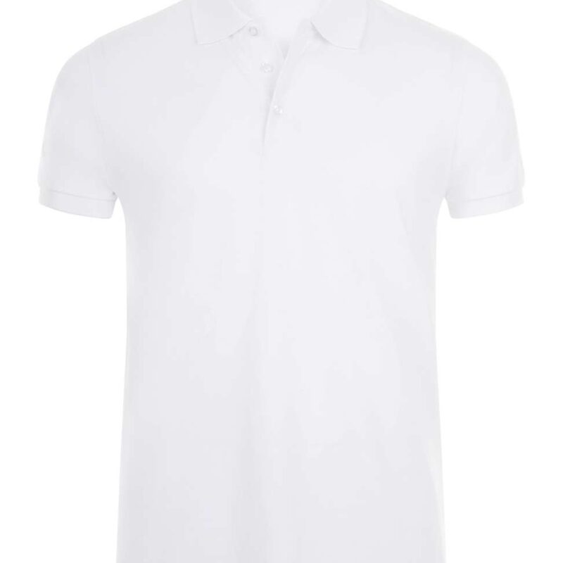 SOL'S PHOENIX MEN - COTTON-ELASTANE POLO SHIRT - Λευκό