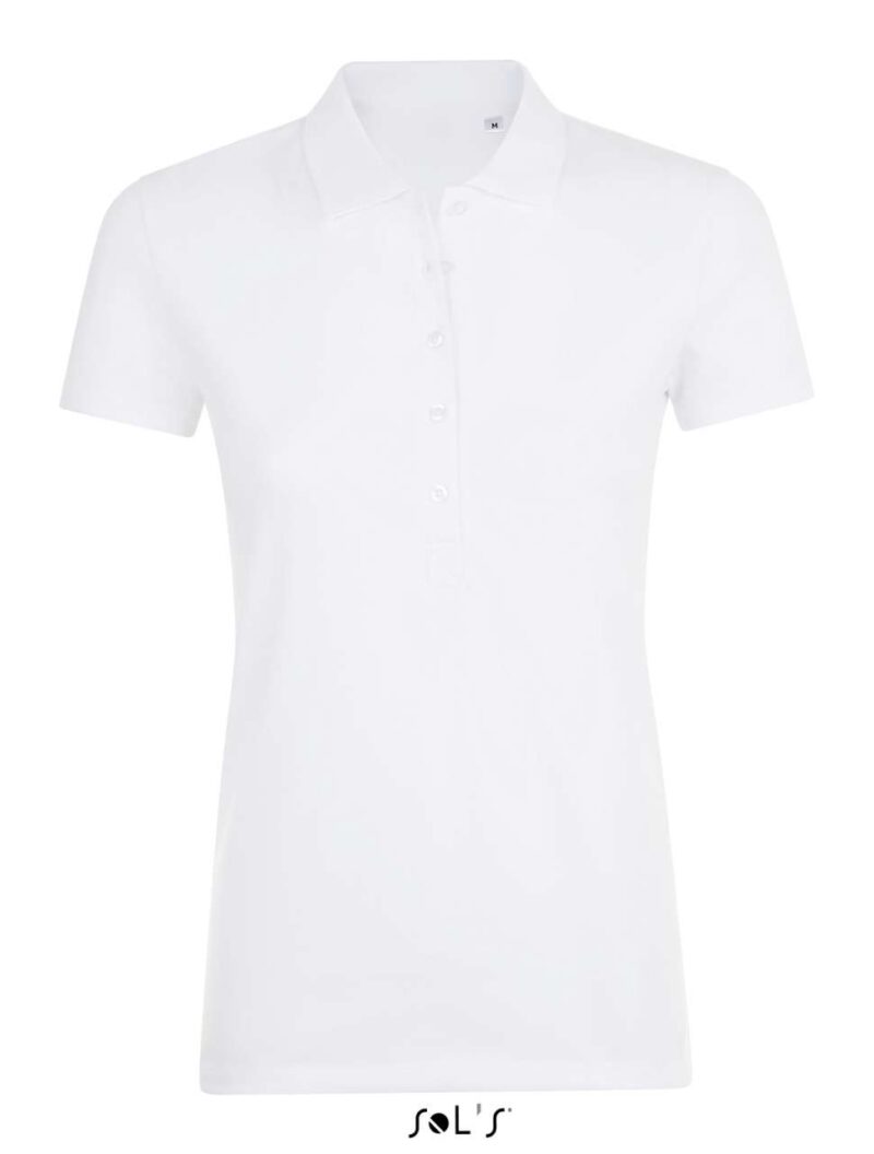 SOL'S PHOENIX WOMEN - COTTON-ELASTANE POLO SHIRT - Λευκό