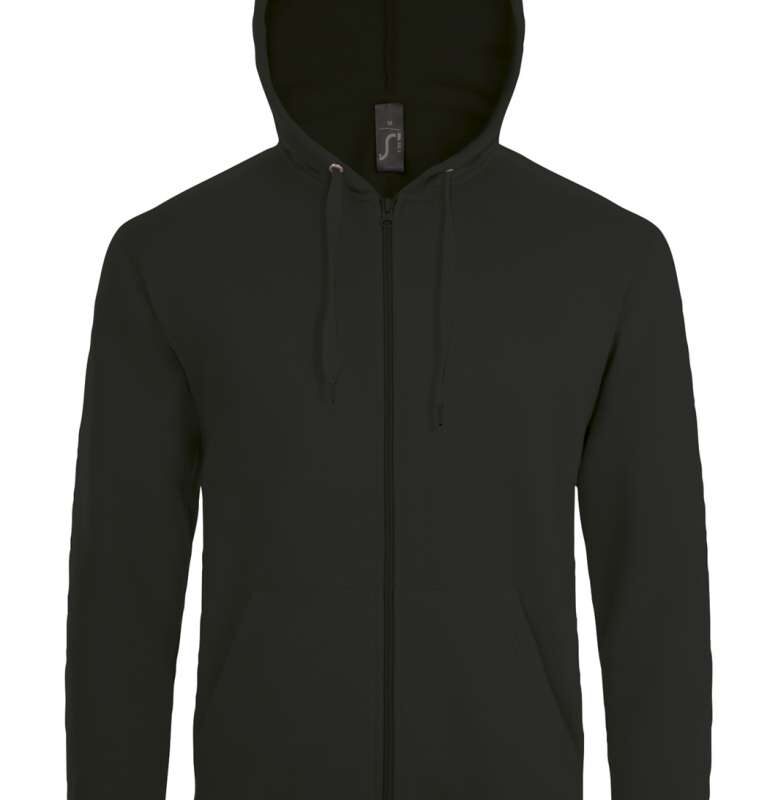 so01714-black-a1 SOL'S STONE - UNISEX ZIP HOODIE - Μαύρο