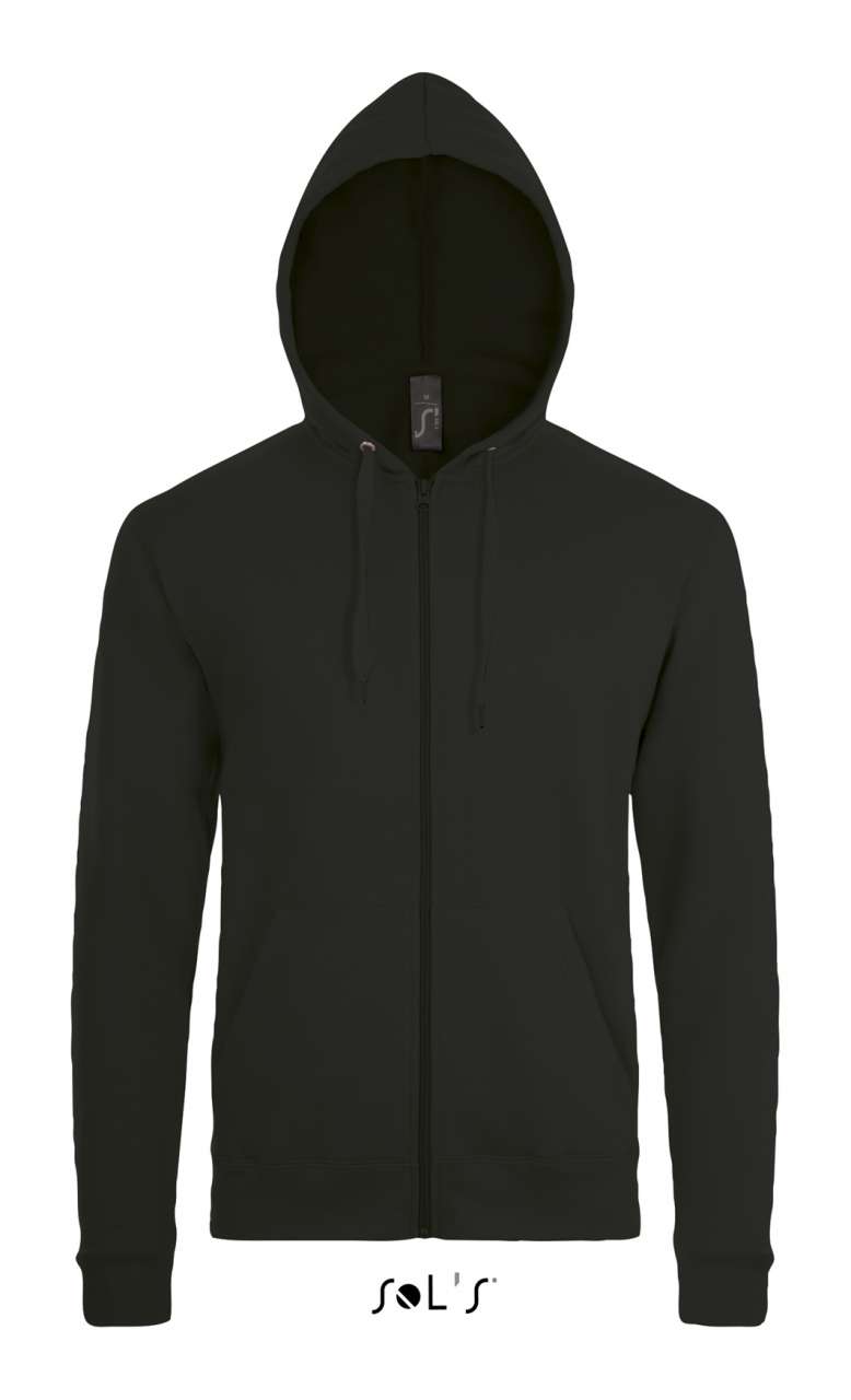 so01714-black-a1 SOL'S STONE - UNISEX ZIP HOODIE - Μαύρο
