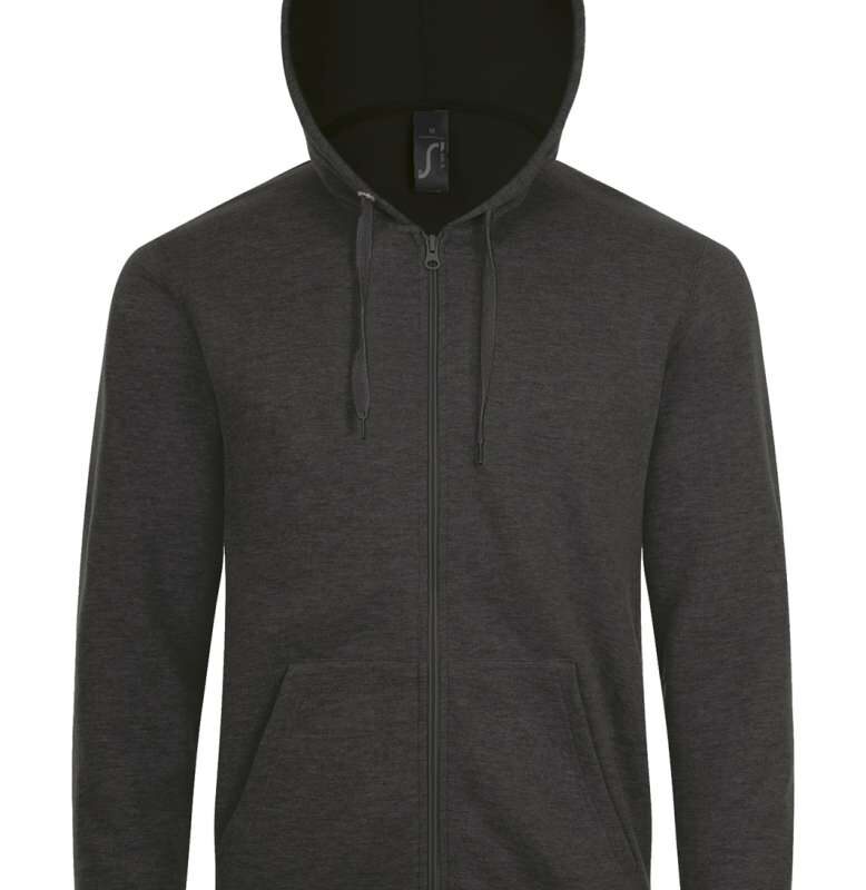 so01714-charcoal_melange-a1 SOL'S STONE - UNISEX ZIP HOODIE - Ανθρακί Μελανζέ