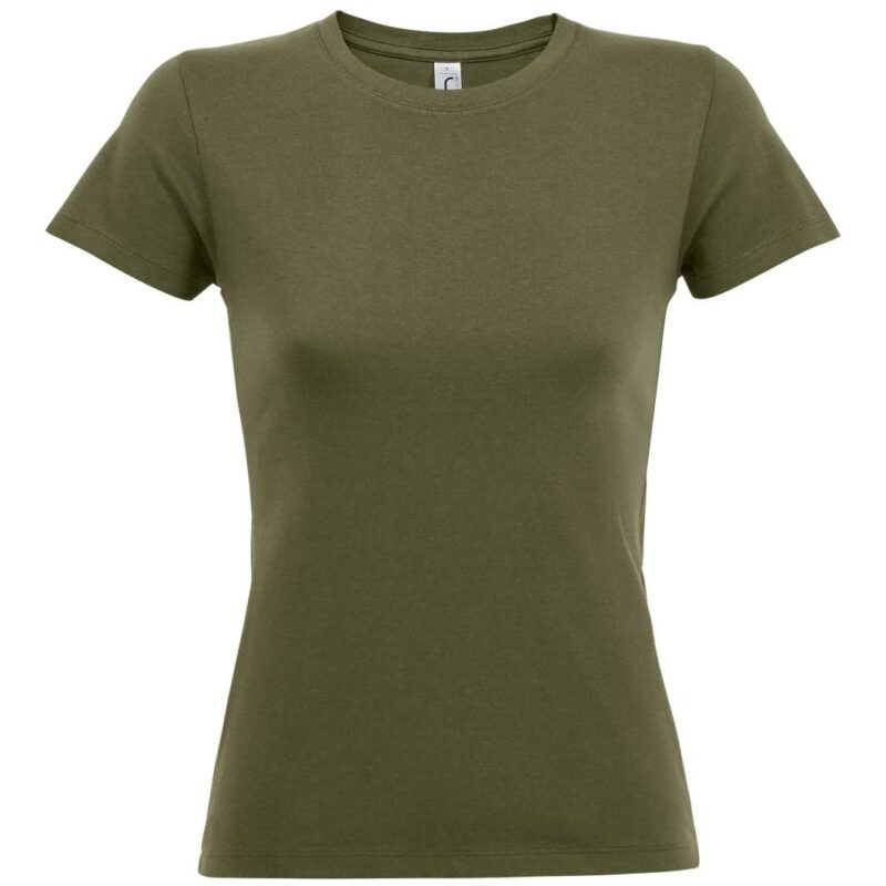 REGENT SOL'S ROUND - COLLAR WOMEN T-SHIRT - χακί