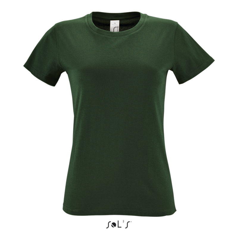REGENT SOL'S ROUND - COLLAR WOMEN T-SHIRT - Πράσινο μπουκάλι