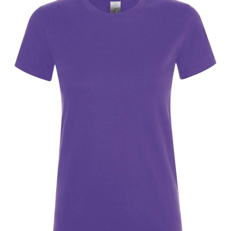 REGENT SOL'S ROUND - COLLAR WOMEN T-SHIRT - Σκούρο μωβ
