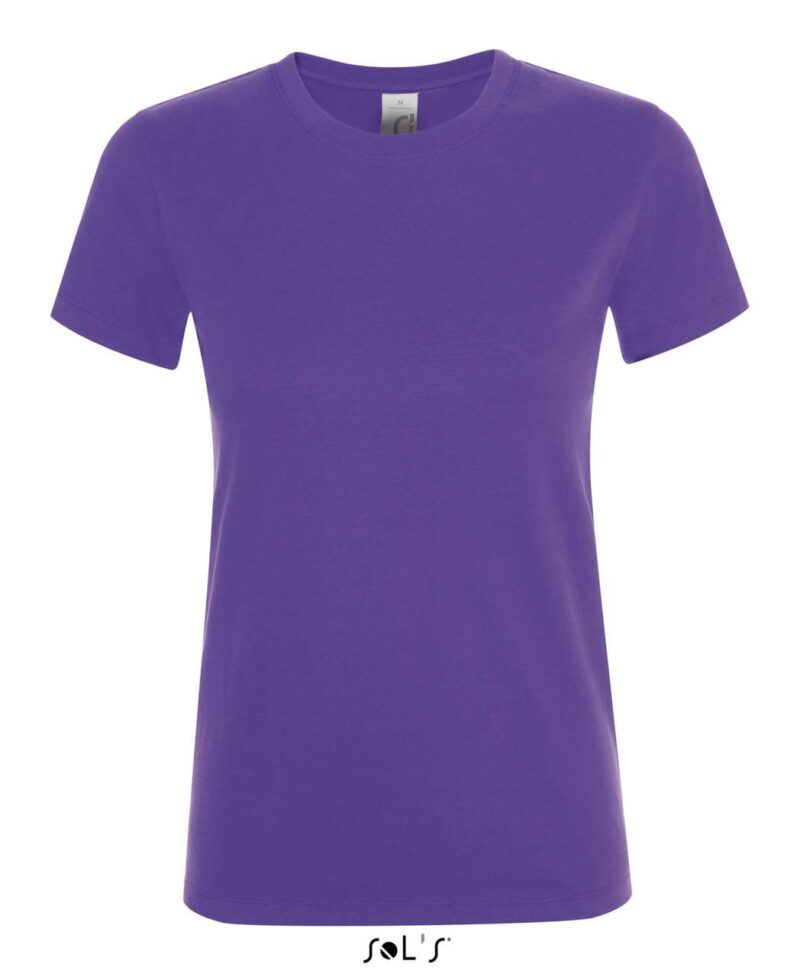 REGENT SOL'S ROUND - COLLAR WOMEN T-SHIRT - Σκούρο μωβ