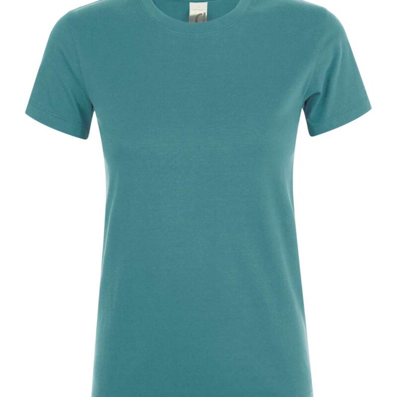 so01825-duck_blue-a1 REGENT SOL'S ROUND - COLLAR WOMEN T-SHIRT - Πετρόλ