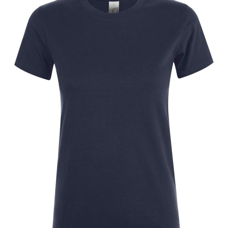 so01825-french_navy-a1 REGENT SOL'S ROUND - COLLAR WOMEN T-SHIRT - Γαλλικό ναυτικό