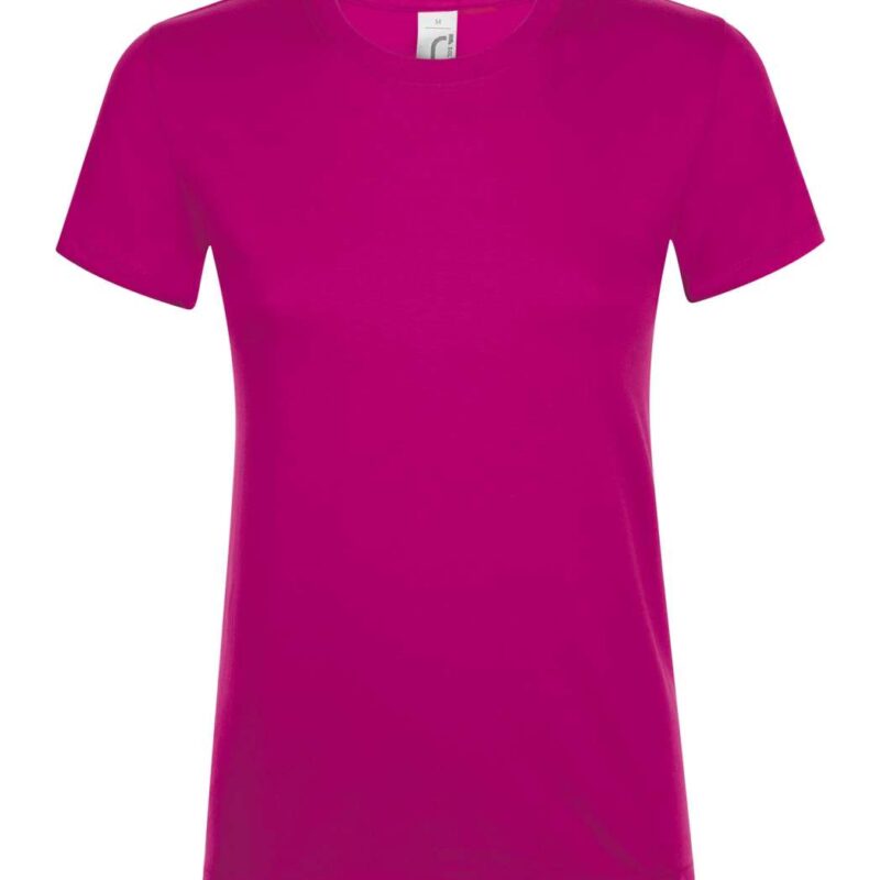so01825-fuchsia-a1 REGENT SOL'S ROUND - COLLAR WOMEN T-SHIRT - Φούξια