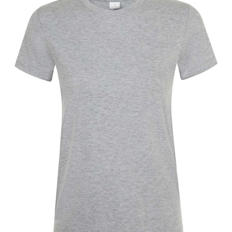 so01825-grey_melange-a1 REGENT SOL'S ROUND - COLLAR WOMEN T-SHIRT - 85% Βαμβάκι/15% Βισκόζη