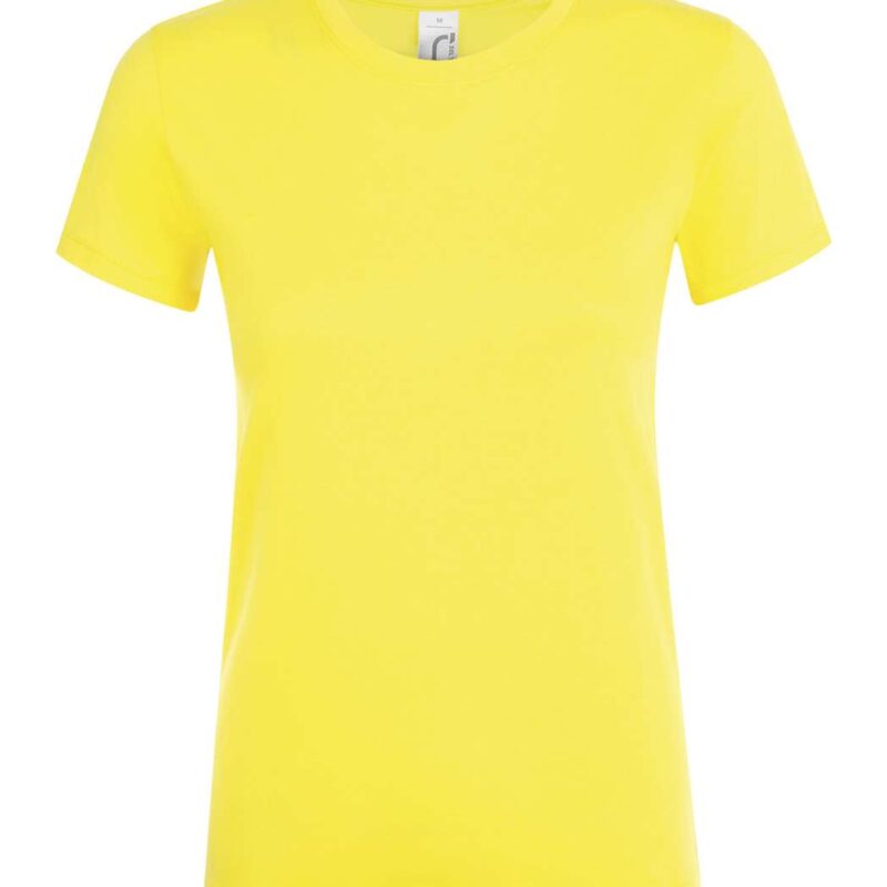 so01825-lemon-a1 REGENT SOL'S ROUND - COLLAR WOMEN T-SHIRT - λεμονί