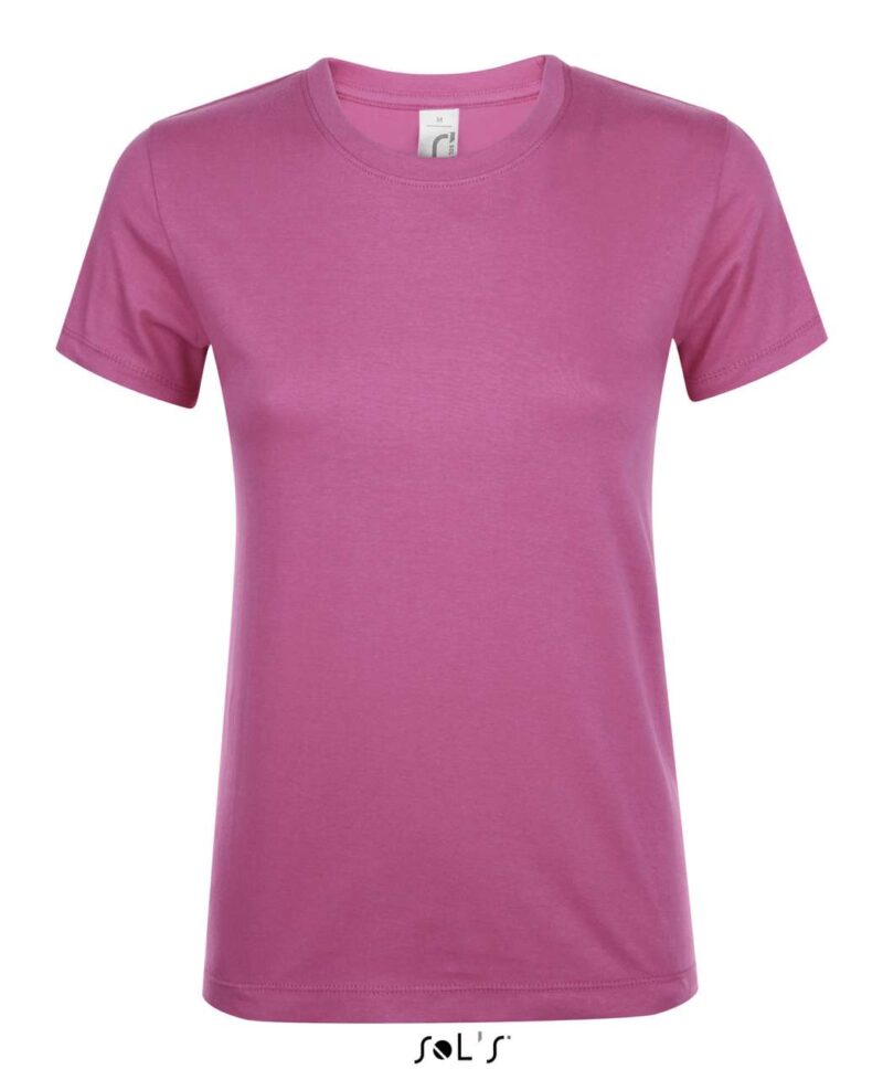 so01825-orchid_pink-a1 REGENT SOL'S ROUND - COLLAR WOMEN T-SHIRT - Ροζ Ορχιδέας