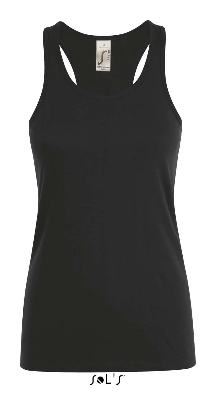SOL'S JUSTIN WOMEN - RACERBACK TANK TOP - Βαθύ Μαύρο